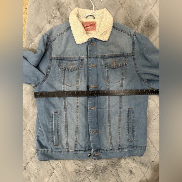 Brooklyn cloth men’s xl extra large blue jean sherpa lined jacket ships fast - Picture 4 of 9